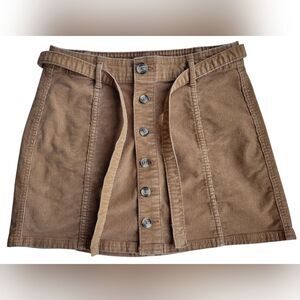 American Eagle Hi-Rise A-Line Corduroy Mini Skirt Brown Size 4